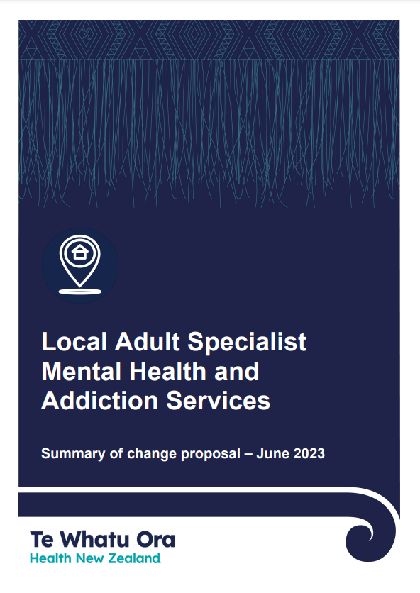 Cover of the change proposal summary document